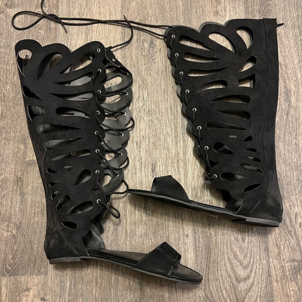 Torrid cut out - lace up knee high gladiator sandals